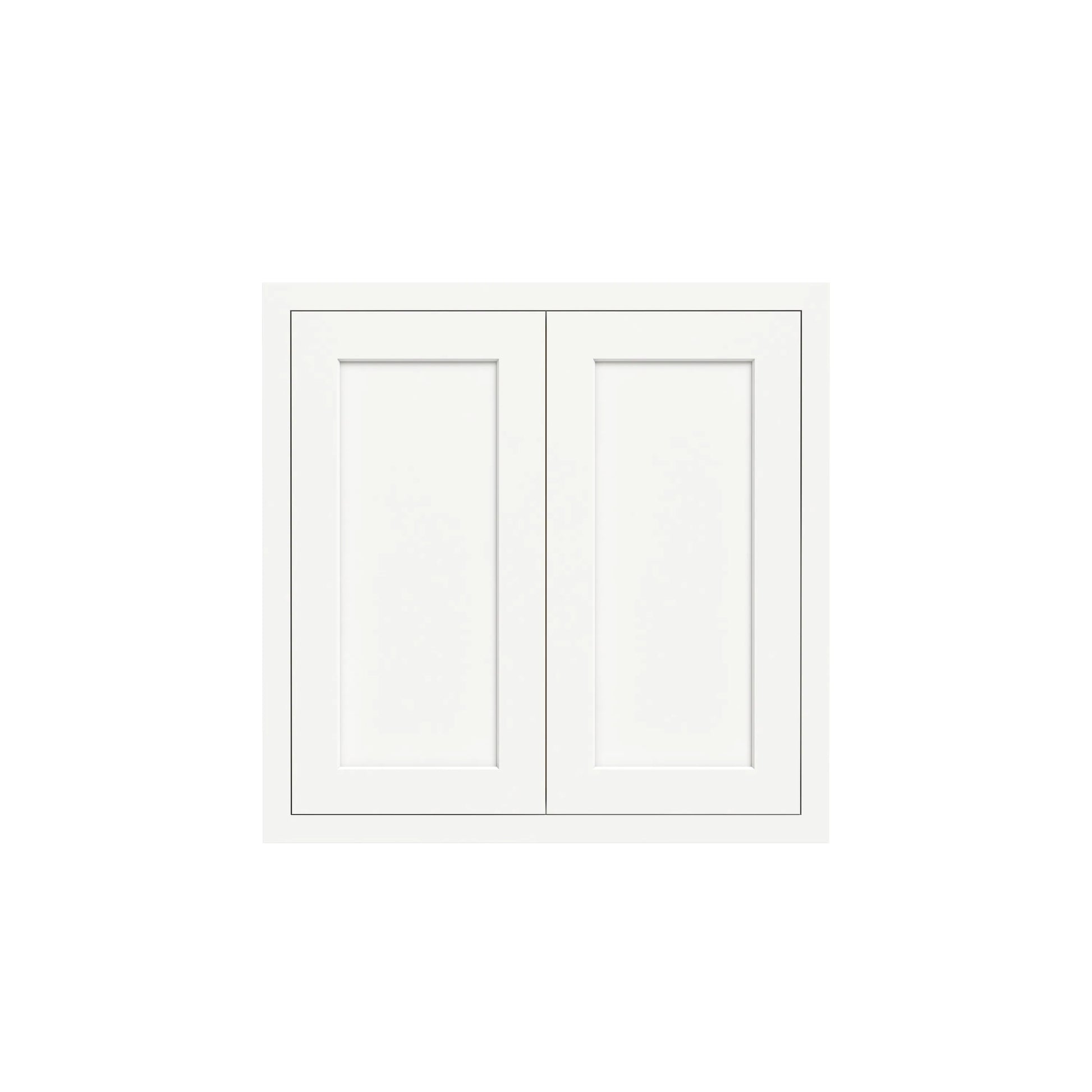 Inset Origami White RTA 24-36"W x 30-42"H x 13.5"D 15-Size Double Doors Wall Cabinet