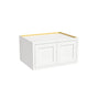 Inset Origami White RTA 30-36"W x 12-24"H x 25"D 7-Size Double Doors Wall Cabinet