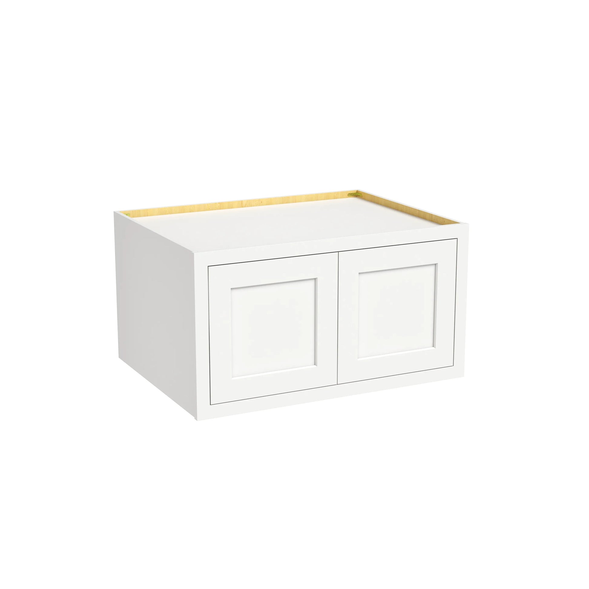 Inset Origami White RTA 30-36"W x 12-24"H x 25"D 7-Size Double Doors Wall Cabinet