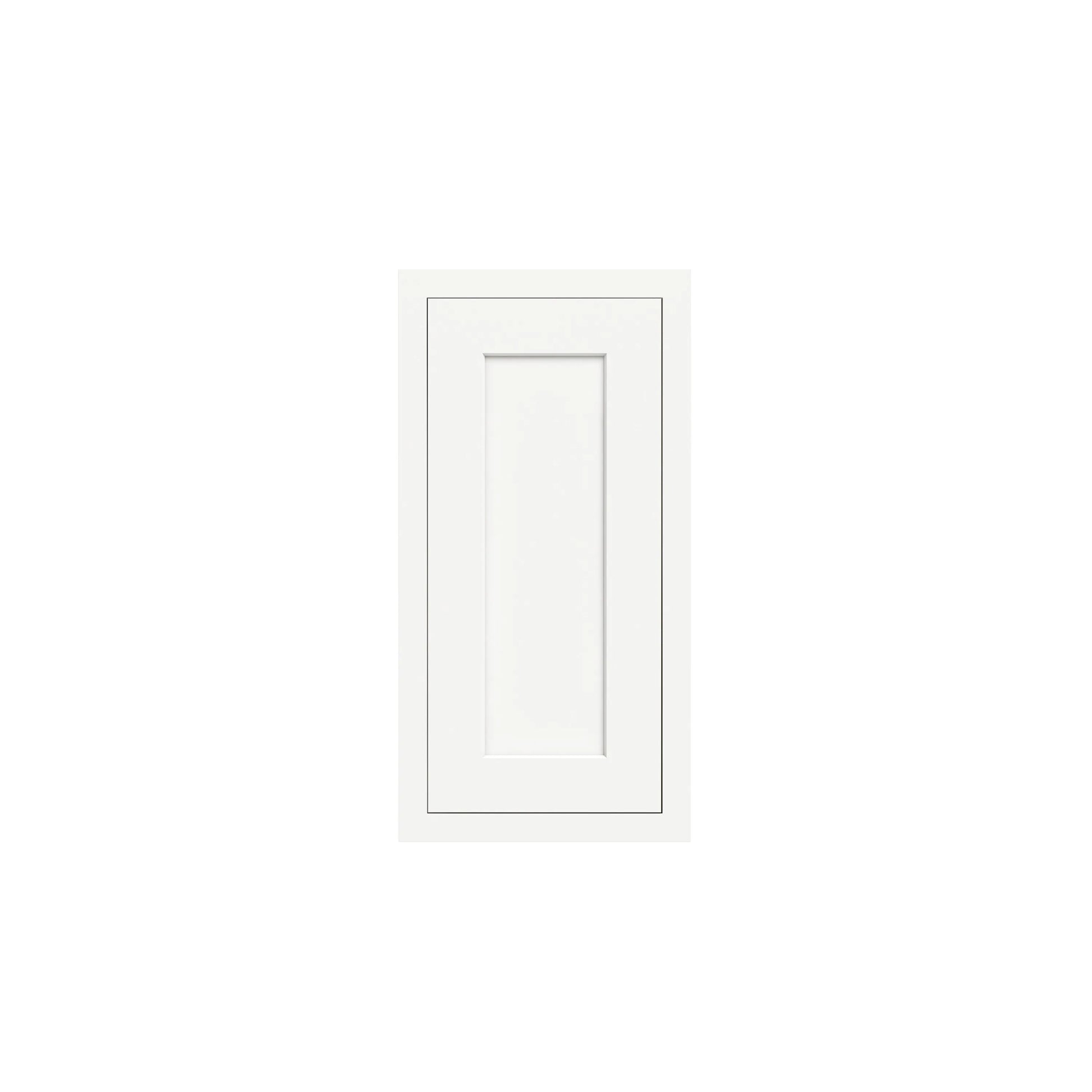 Inset Origami White RTA 9-21"W x 30-42"H x 13.5"D 15-Size Single Door Wall Cabinet