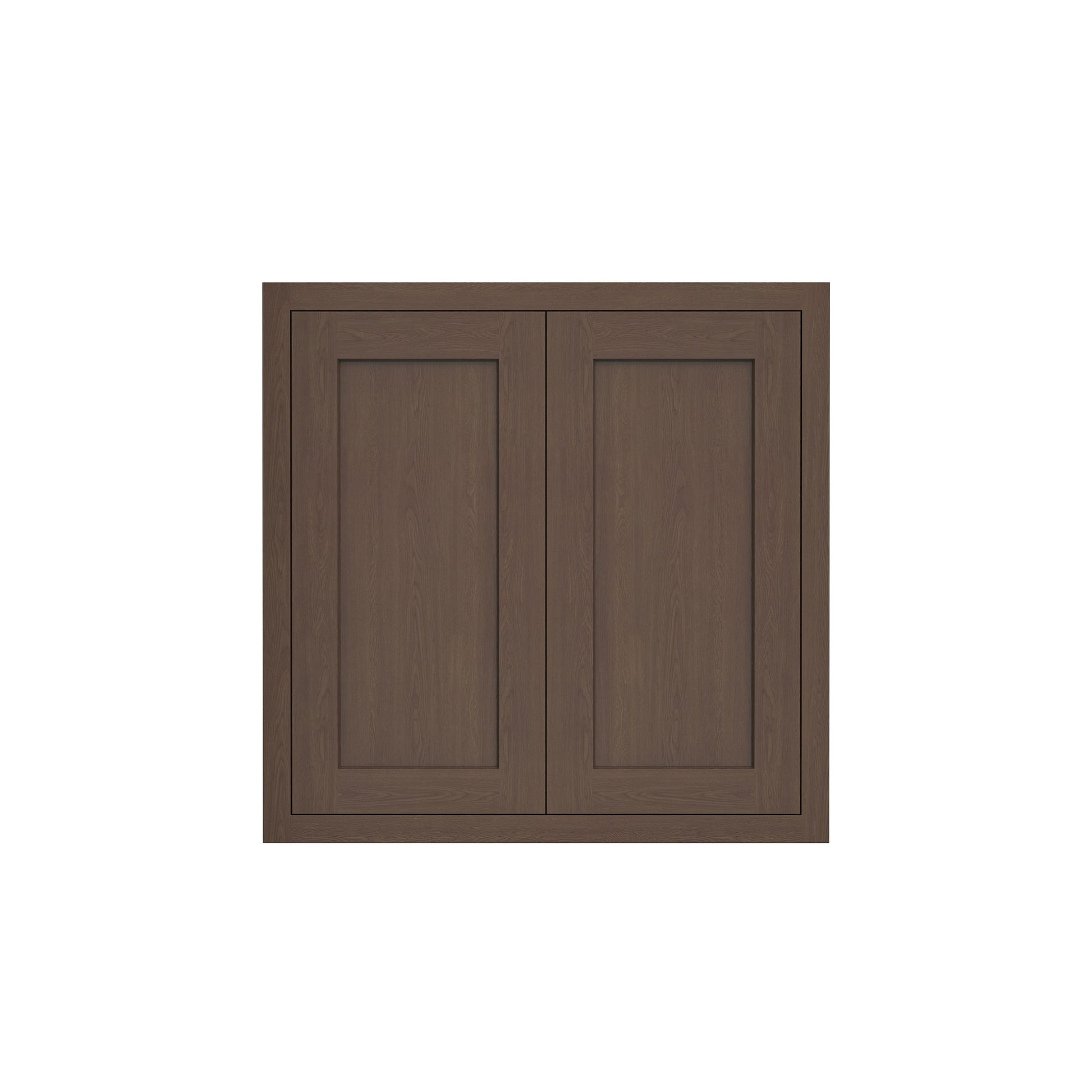 Inset Truffle Brown RTA 24-36"W x 30-42"H x 13.5"D 15-Size Double Doors Wall Cabinet