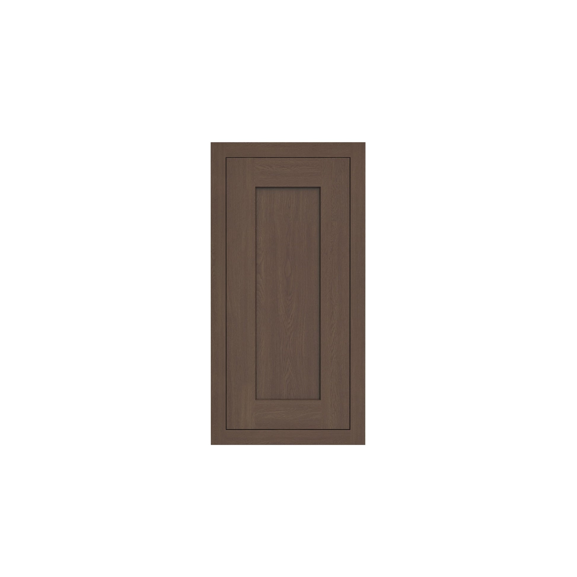 Inset Truffle Brown RTA 9-21"W x 30-42"H x 13.5"D 15-Size Single Door Wall Cabinet