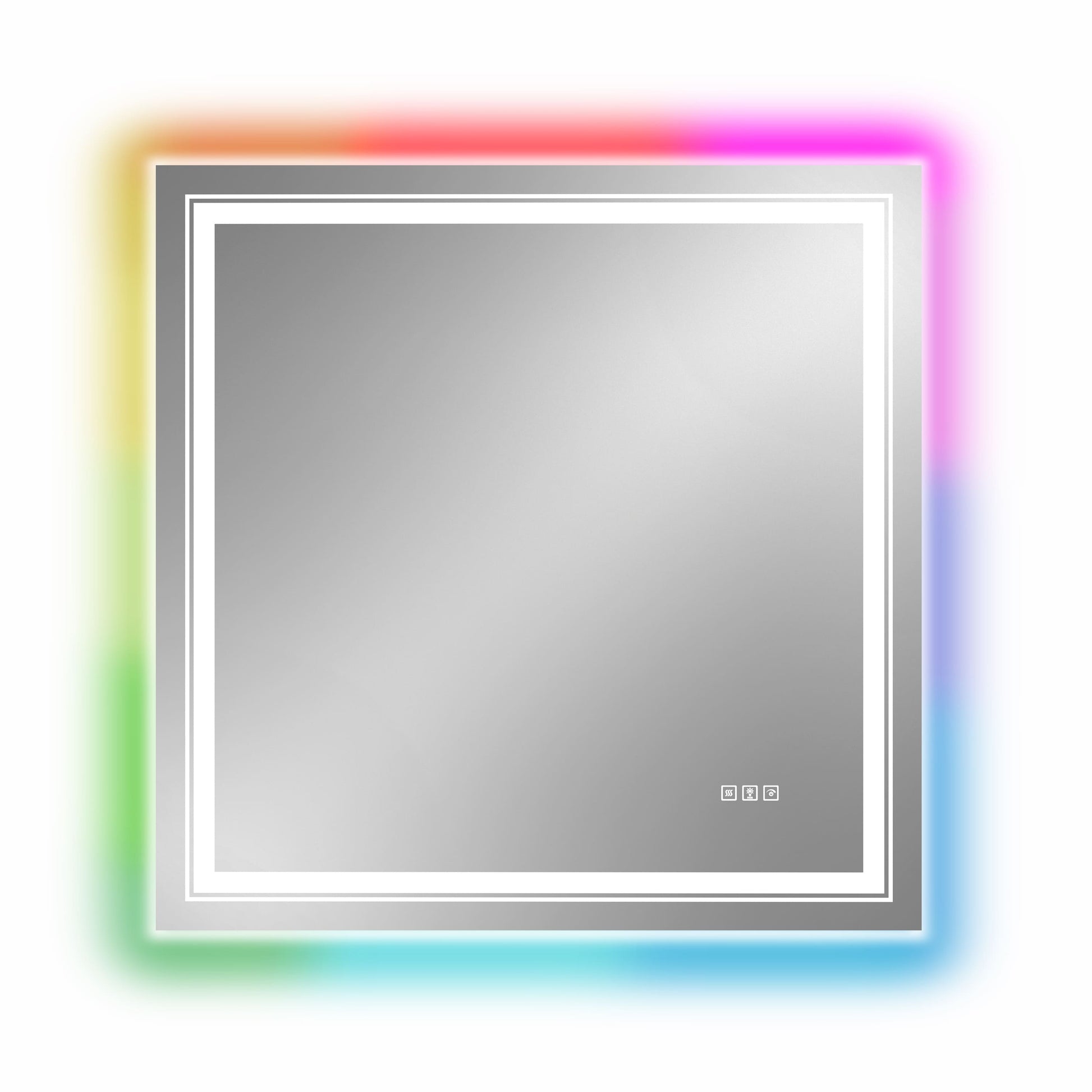 RGB Smart Control Backlit Bathroom Mirror with Dimmable Touch, Anti Fog