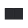 Slim Ebony Black Shaker RTA 24"-36"W x 12"-24"H x 12"D 17-Size Short Wall Cabinet with 2 Doors
