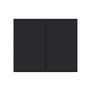 Slim Ebony Black Shaker RTA 24"-36"W x 30"/36"/42"H x 12"D 15-Size Standard Wall Cabinet with 2 Doors