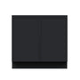 Slim Ebony Black Shaker RTA 24"-36"W x 34.5"H x 24"D 5-Size Full Height Door Base Cabinet with 2 Doors