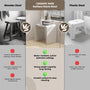 Solid Surface U-Shaped Shower Stool in Matte White / Matte Black