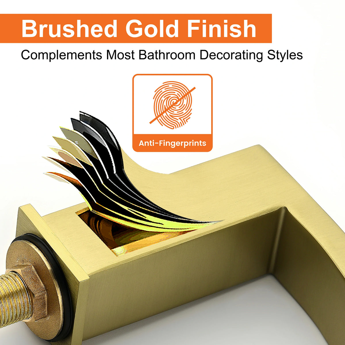 360° Swivel 2-Handle 3-Hole Widespread Bathroom Faucet with Drain in Brushed Gold/Brushed Nickel/Matte Black