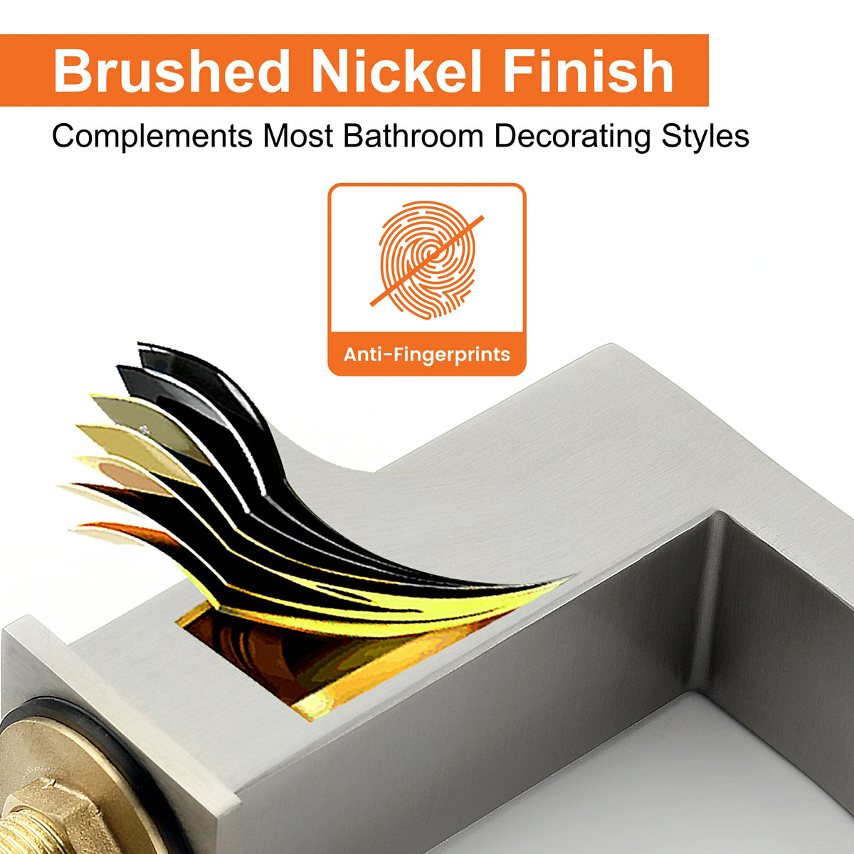 360° Swivel 2-Handle 3-Hole Widespread Bathroom Faucet with Drain in Brushed Gold/Brushed Nickel/Matte Black