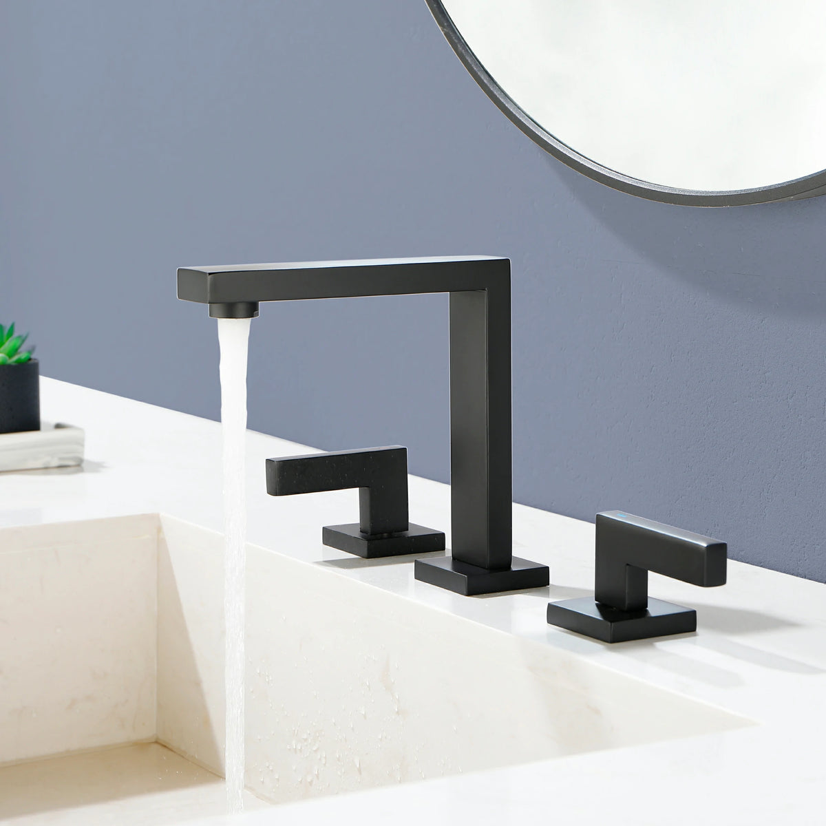 8 in. Widespread 2-Handle Bathroom Faucet with Aerated Spout in Brushed Gold/Brushed Nickel/Matte Black