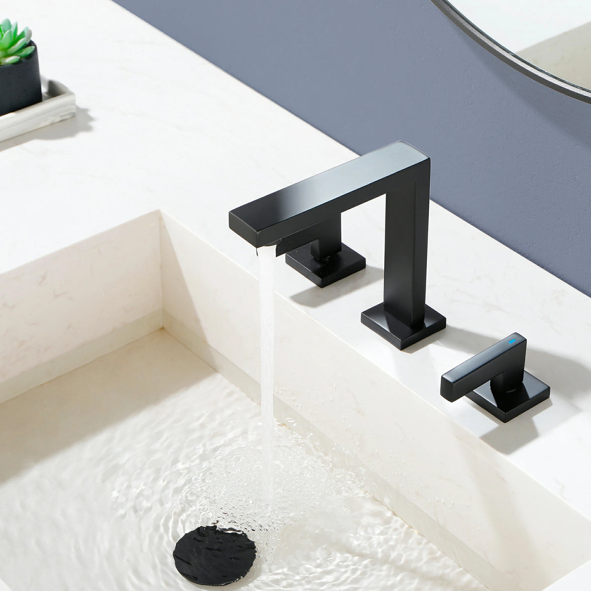 8 in. Widespread 2-Handle Bathroom Faucet with Aerated Spout in Brushed Gold/Brushed Nickel/Matte Black