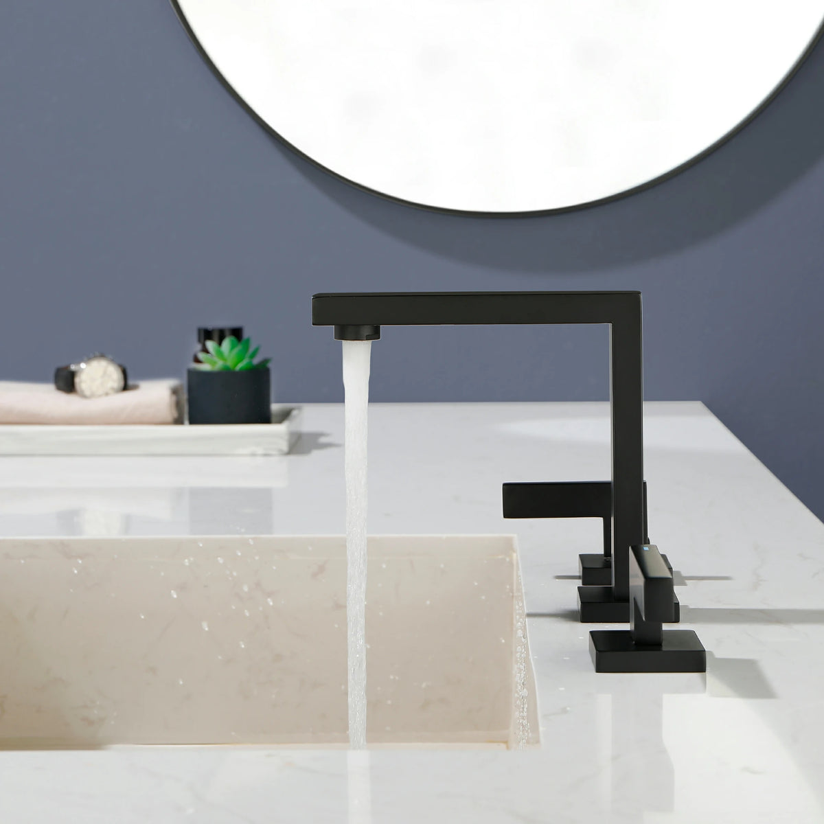 8 in. Widespread 2-Handle Bathroom Faucet with Aerated Spout in Brushed Gold/Brushed Nickel/Matte Black