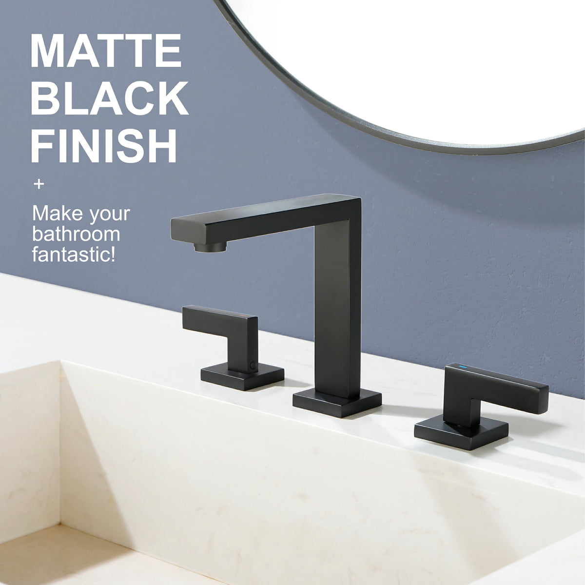8 in. Widespread 2-Handle Bathroom Faucet with Aerated Spout in Brushed Gold/Brushed Nickel/Matte Black
