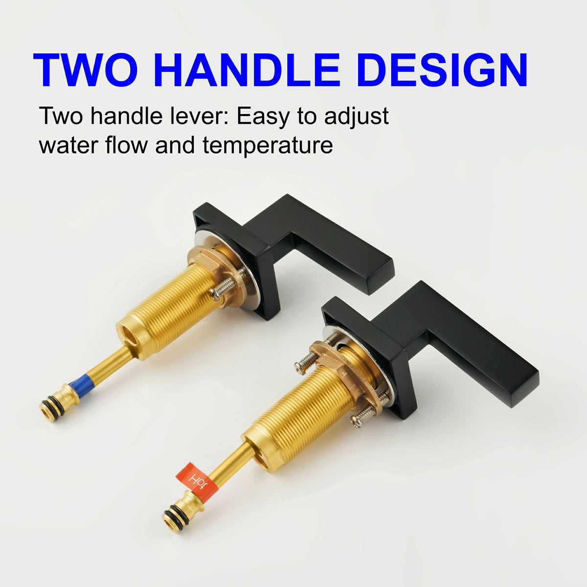 8 in. Widespread 2-Handle Bathroom Faucet with Aerated Spout in Brushed Gold/Brushed Nickel/Matte Black