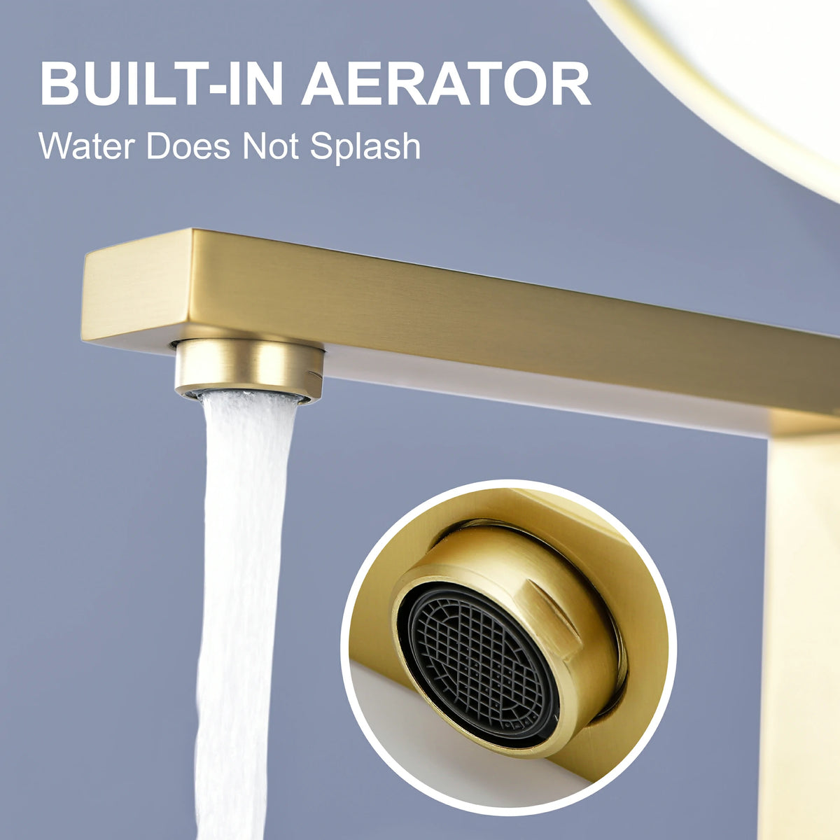 8 in. Widespread 2-Handle Bathroom Faucet with Aerated Spout in Brushed Gold/Brushed Nickel/Matte Black