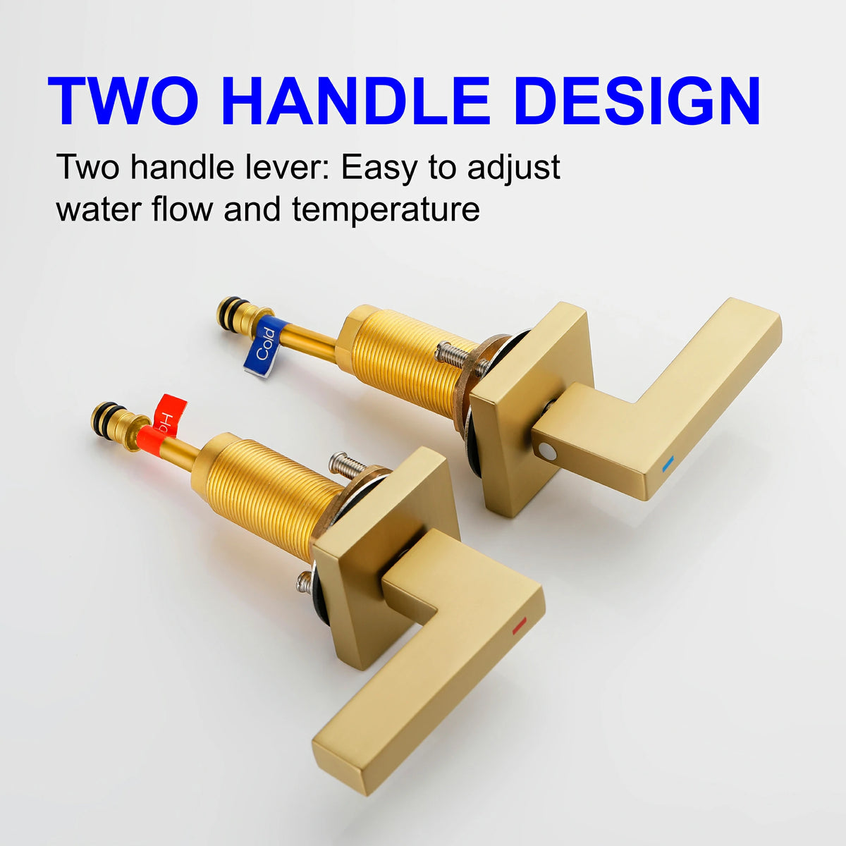 8 in. Widespread 2-Handle Bathroom Faucet with Aerated Spout in Brushed Gold/Brushed Nickel/Matte Black