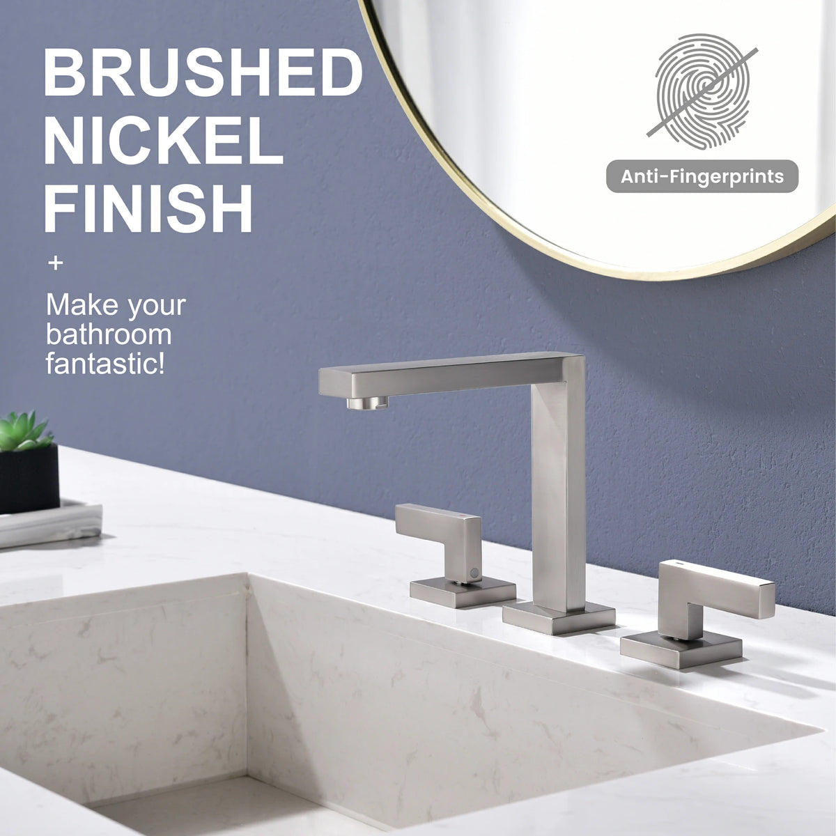 8 in. Widespread 2-Handle Bathroom Faucet with Aerated Spout in Brushed Gold/Brushed Nickel/Matte Black