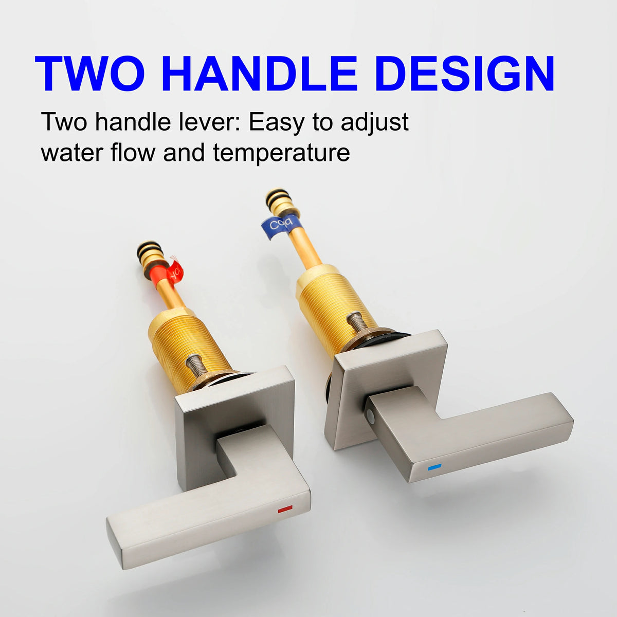 8 in. Widespread 2-Handle Bathroom Faucet with Aerated Spout in Brushed Gold/Brushed Nickel/Matte Black