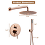10" High-Pressure Round Shower System with Pressure Balance Valve