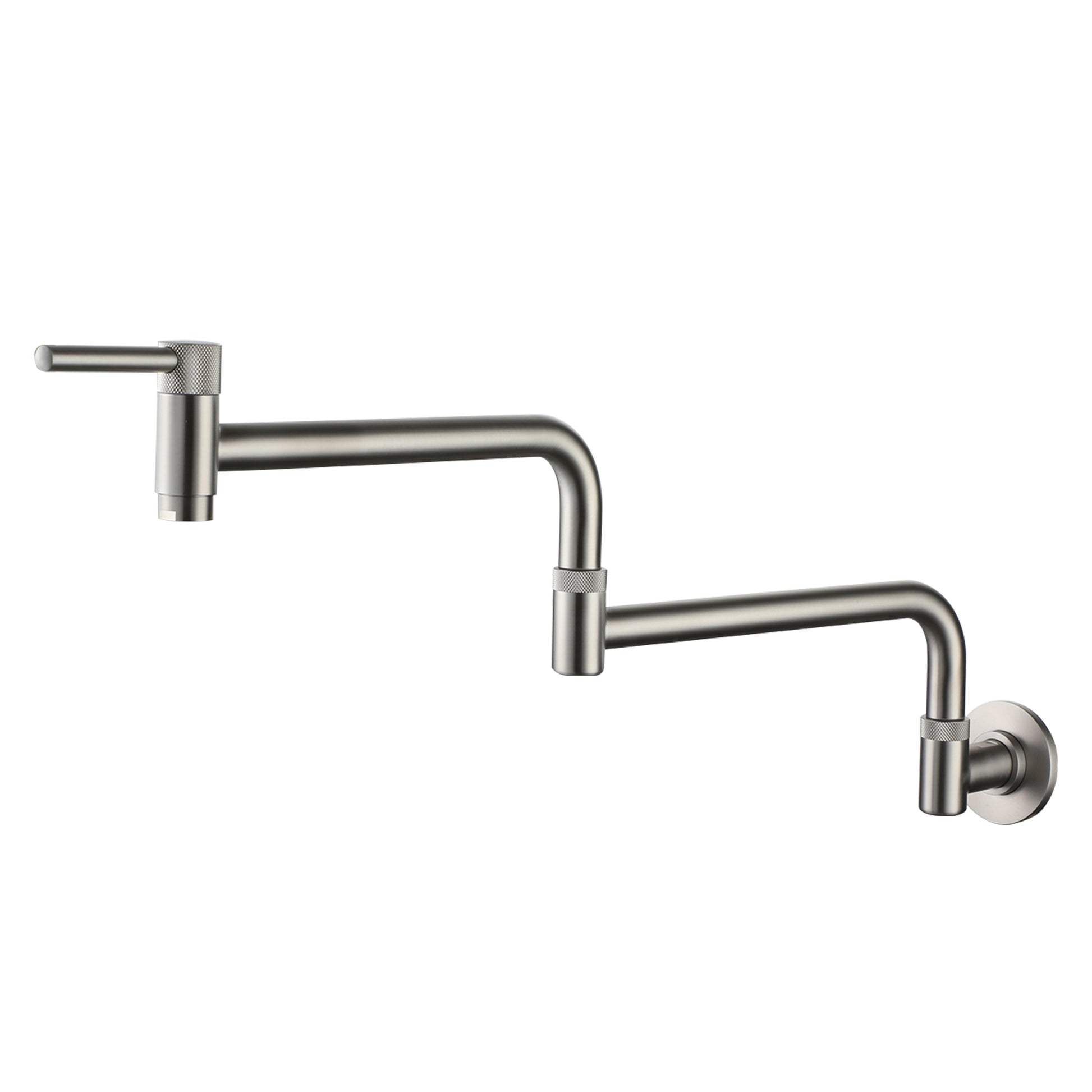 Wall-Mount Pot Filler Kitchen Faucet with Adjustable Folding Arm