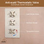 CASAINC 8" Multifunctional Shower System with Sliding Bar & Handheld Shower & 4 Body Sprays 