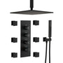 12" Ceiling-Mounted Rainfall Shower System with Handheld & Body Jets