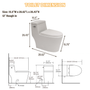 Floor-Mounted Elongated Ceramic Toilet with Seat 1.28 GPF Single Flush