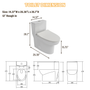 Dual Flush One-Piece Toilet 1.6/1.1 GPF with Soft Closing Seat