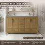 42"/55"/60"/72"/84" Warm Oak Freestanding Bathroom Vanity with Solid Wood Construction