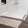 48"/60"x36"/32" Matte White Solid Composite Stone Shower Base with Anti-Slip Textured