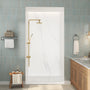 48"x36"x96" Calacatta/Cararra White SMC Shower Wall Panel System, Waterproof Grout-Free Shower Surround