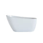 55"/59"/63" Glossy White Acrylic Freestanding Soaking Bathtub with Slipper design