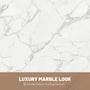 60"x36"x75"/96" Carrara White Marble Pattern 4-Piece Solid Surface Shower Wall Panels