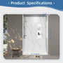 60"x36"x96" SMC Shower Wall Panel Kit in Calacatta/Carrara Finish with Grout-Free Matte Surface