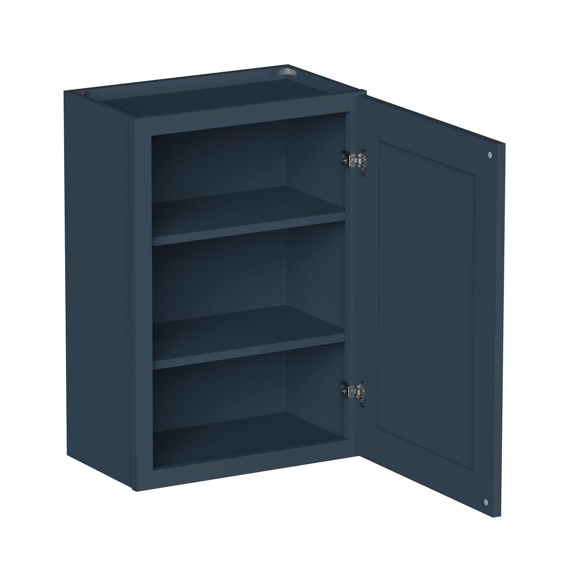 Cyber Grey RTA 9"-21"W x 12"D x 30"-42"H 15-Size Standard Wall Cabinet with Door and Shelves