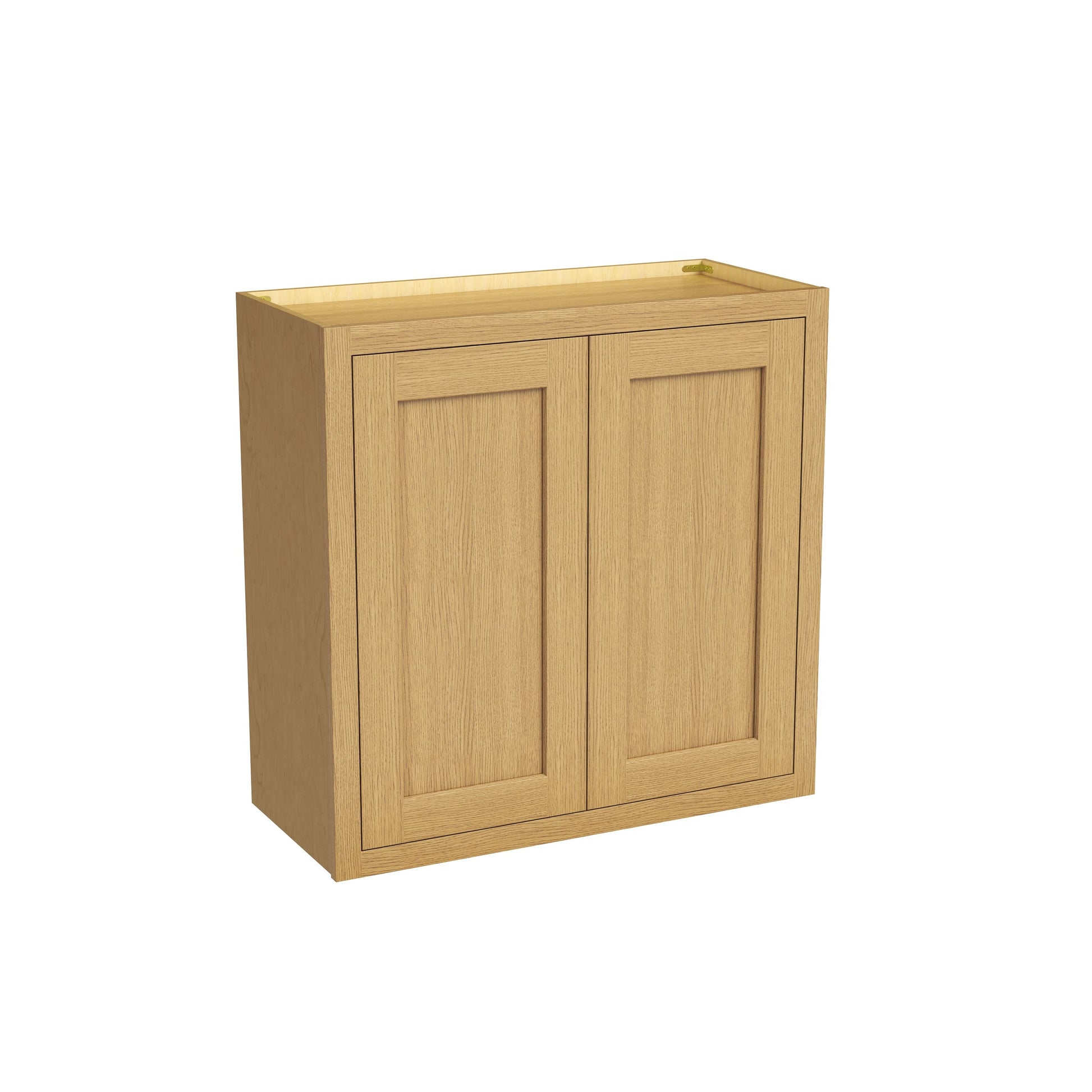 Inset Hazelnut Oak RTA 24-36"W x 30-42"H x 13.5"D 15-Size Double Doors Wall Cabinet