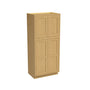 Inset Hazelnut Oak RTA 24-36"W x 84-96"H x 25"D 9-Size Pantry Cabinet with 4 Doors and 4 Shelves