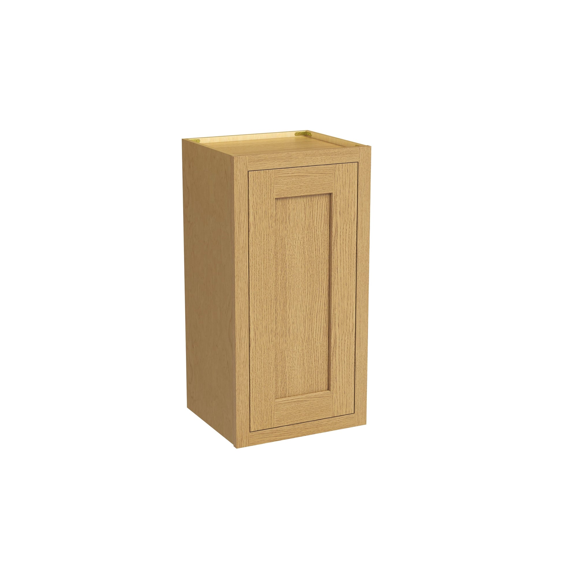Inset Hazelnut Oak RTA 9-21"W x 30-42"H x 13.5"D 15-Size Single Door Wall Cabinet