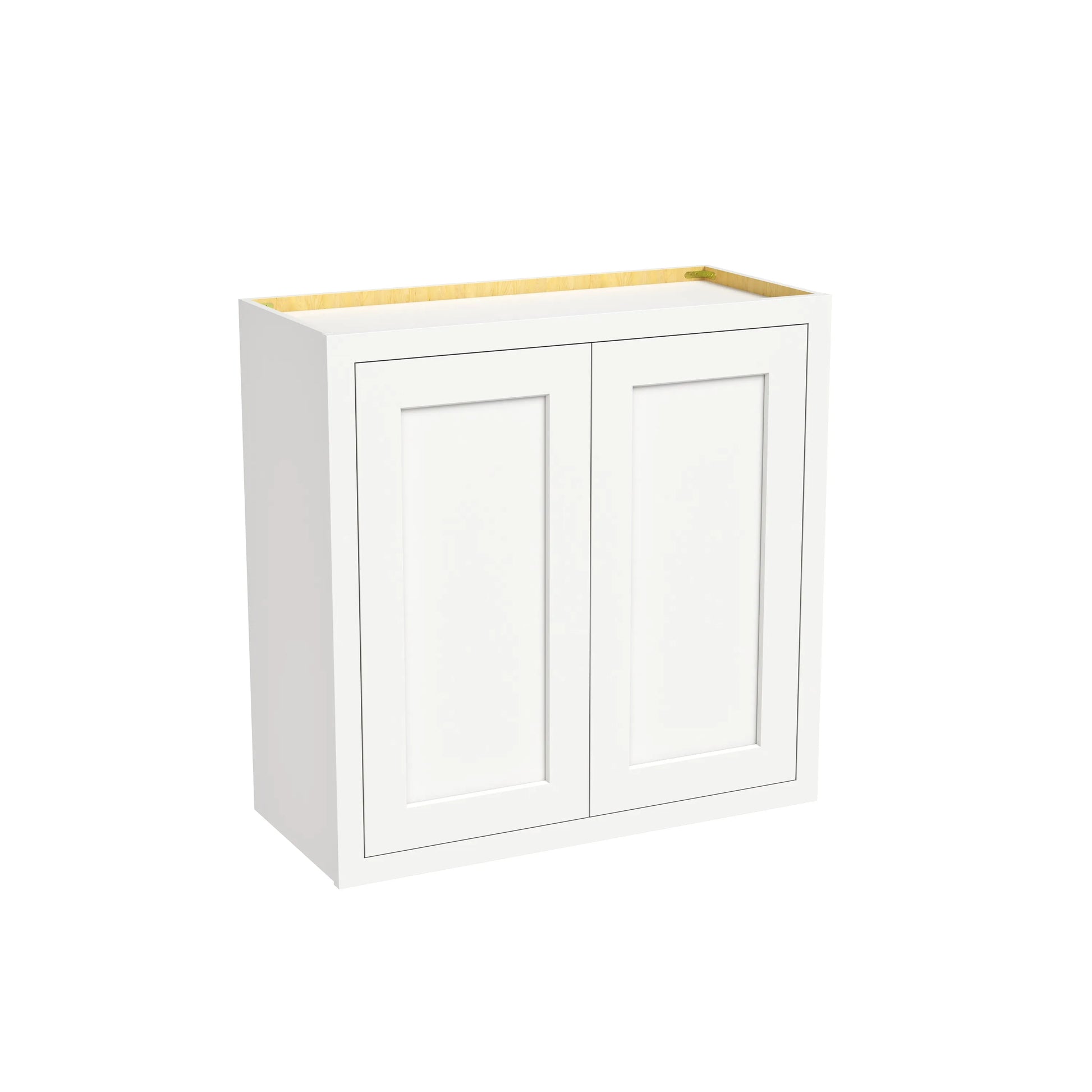 Inset Origami White RTA 24-36"W x 30-42"H x 13.5"D 15-Size Double Doors Wall Cabinet