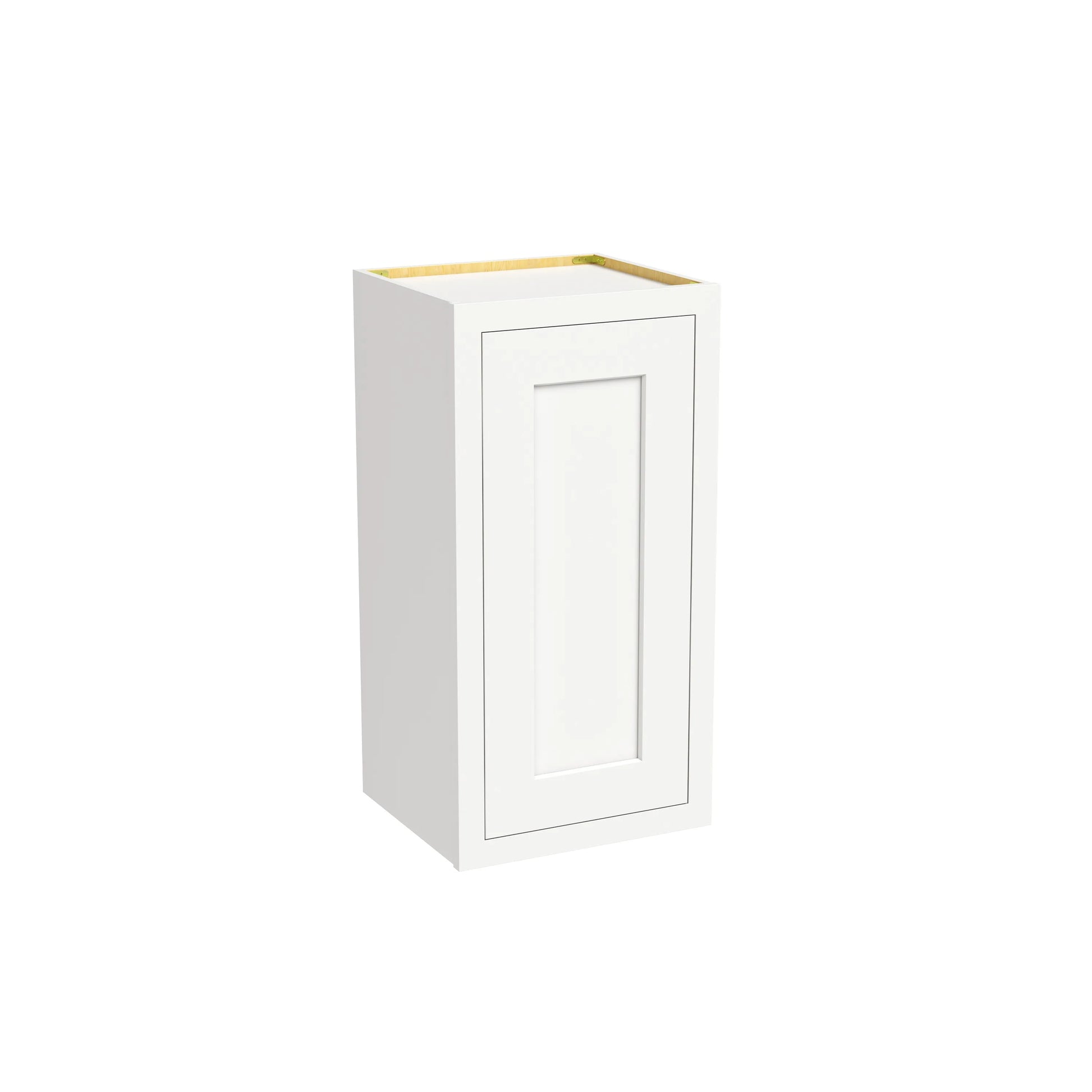 Inset Origami White RTA 9-21"W x 30-42"H x 13.5"D 15-Size Single Door Wall Cabinet