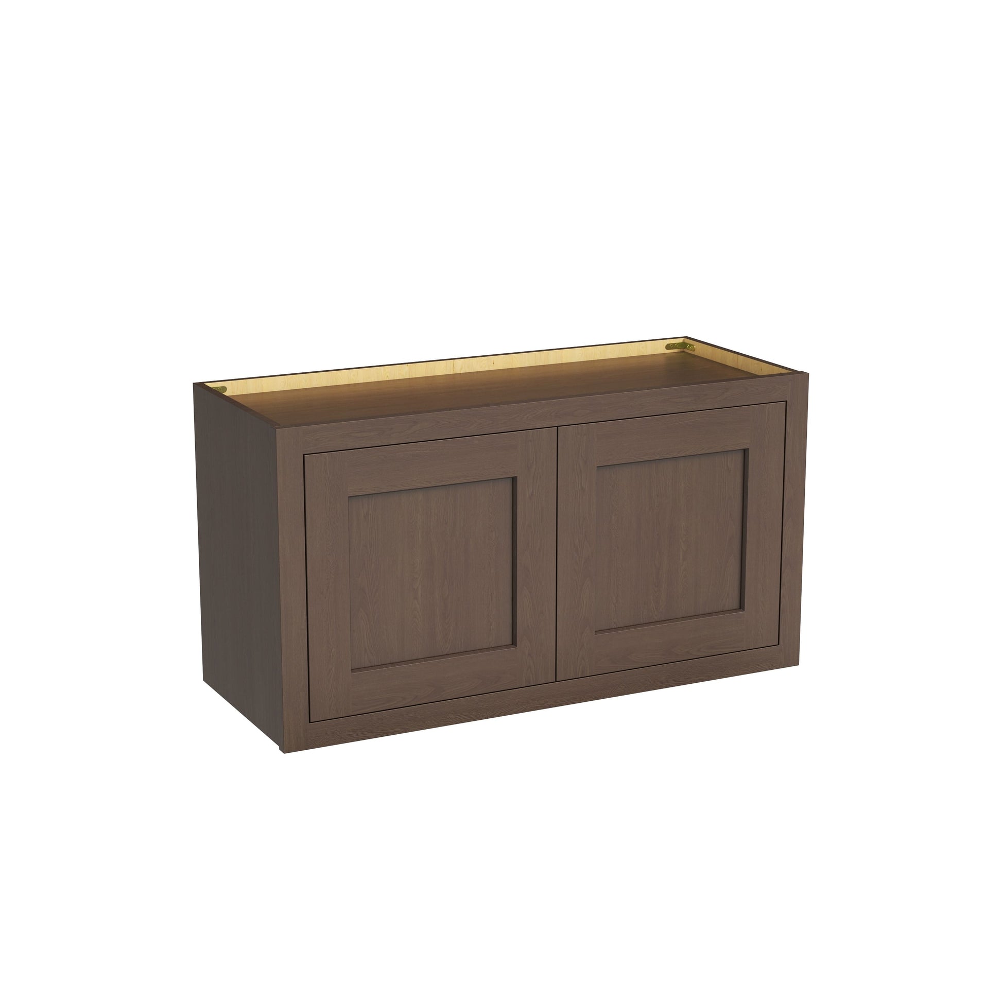 Inset Truffle Brown RTA 24-36"W x 12-24"H x 13.5"D 10-Size Double Doors Wall Cabinet