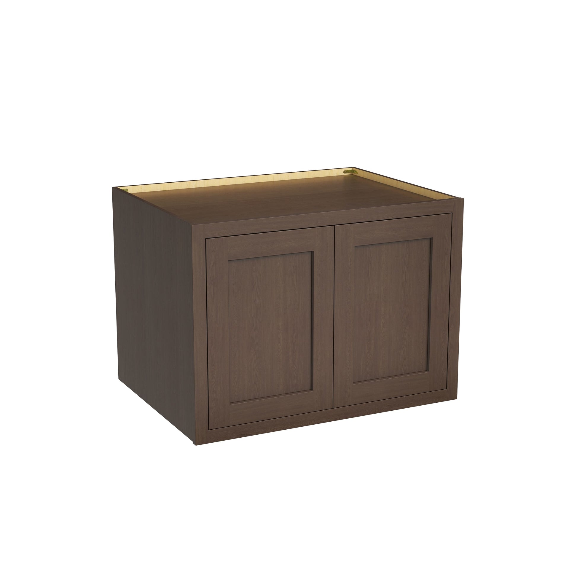 Inset Truffle Brown RTA 30-36"W x 12-24"H x 25"D 7-Size Double Doors Wall Cabinet