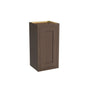 Inset Truffle Brown RTA 9-21"W x 30-42"H x 13.5"D 15-Size Single Door Wall Cabinet