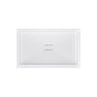One-piece White Shower Base with Flamed Rock Slip-Resistant Surface, Center Drain
