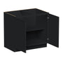Slim Ebony Black Shaker RTA 24"-36"W x 34.5"H x 24"D 5-Size Full Height Door Base Cabinet with 2 Doors