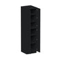 Slim Ebony Black Shaker RTA 24"/30"W x 84"/90"/96"H x 27"D 6-Size Tall Pantry Cabinet with 4 Doors and Shelves