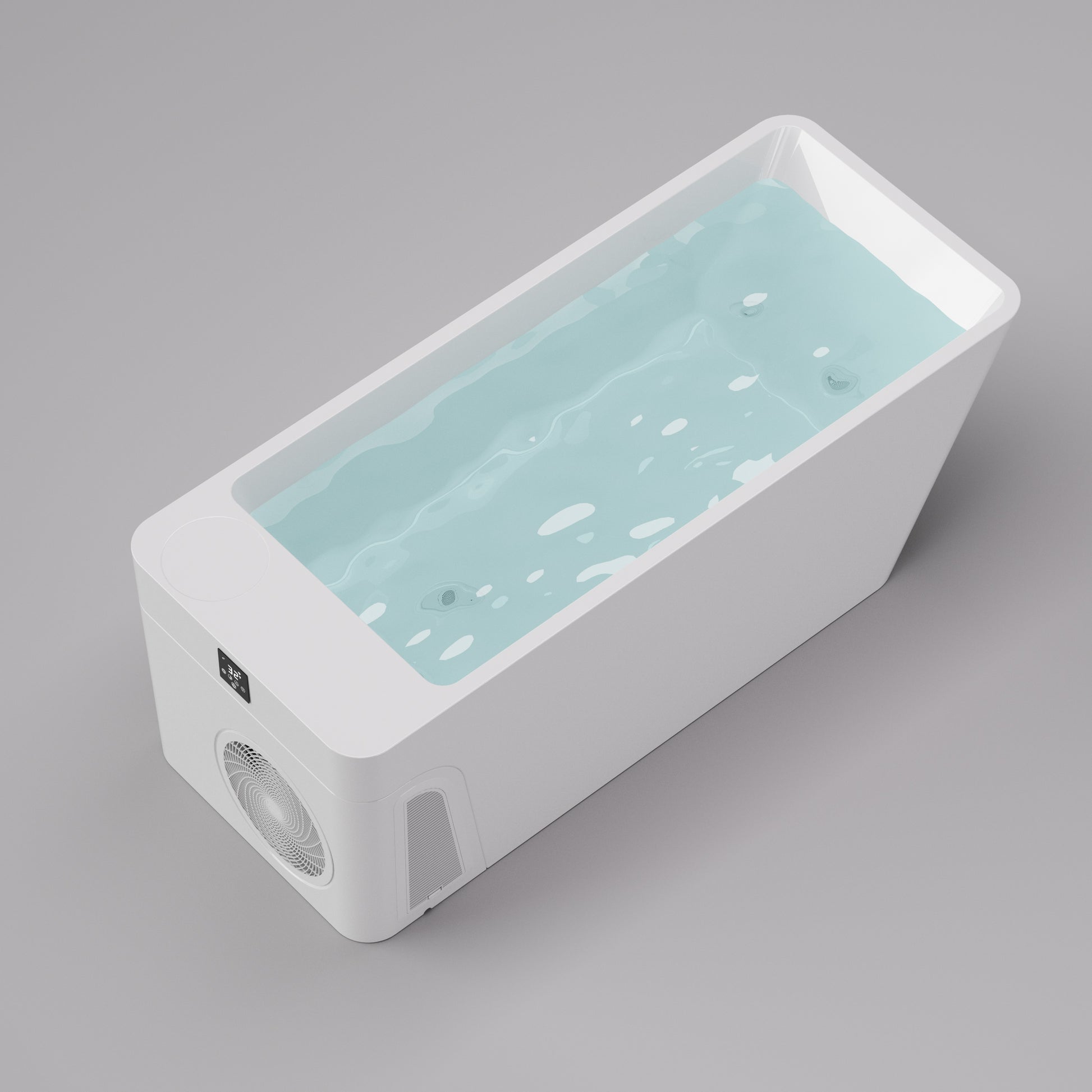 77" All-in-One Cold Plunge Tub with Built-In Chiller/Heater and Insulated Cover