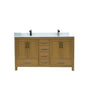 42"/55"/60"/72"/84" Warm Oak Freestanding Bathroom Vanity with Solid Wood Construction