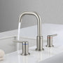 Solid Brass 3-Hole Widespread Bathroom Sink Faucet with Double Handles