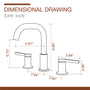Solid Brass 3-Hole Widespread Bathroom Sink Faucet with Double Handles